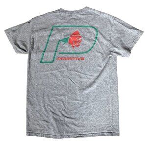 Primitive Skateboarding Grey T-Shirt Size Medium